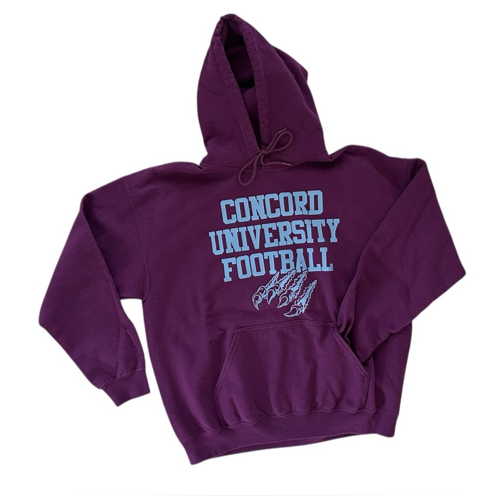 Concord University Football Hoodie Men’s Large Purple Fleece Sweatshirt Blend
